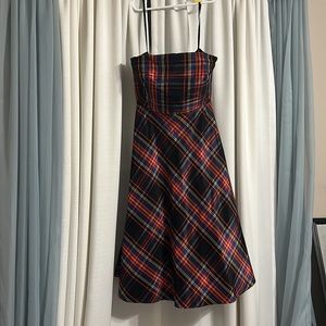J.crew strapless plaid dress 2 Christmas tartan j. Crew holiday madras